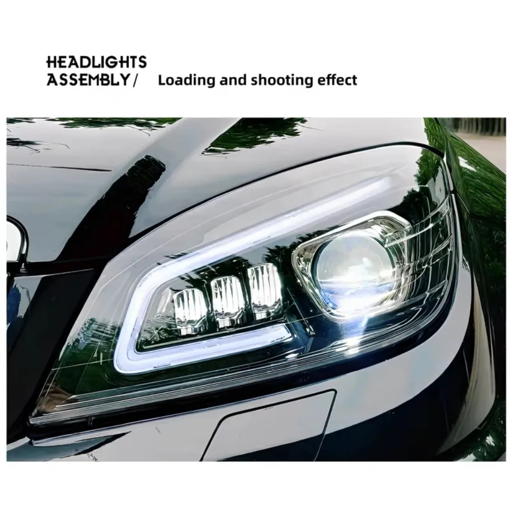 07-11 for  C-Class W204 Headlight Assembly C200C63 Modified LED Lens Daily Running Light Streamer Turn signal